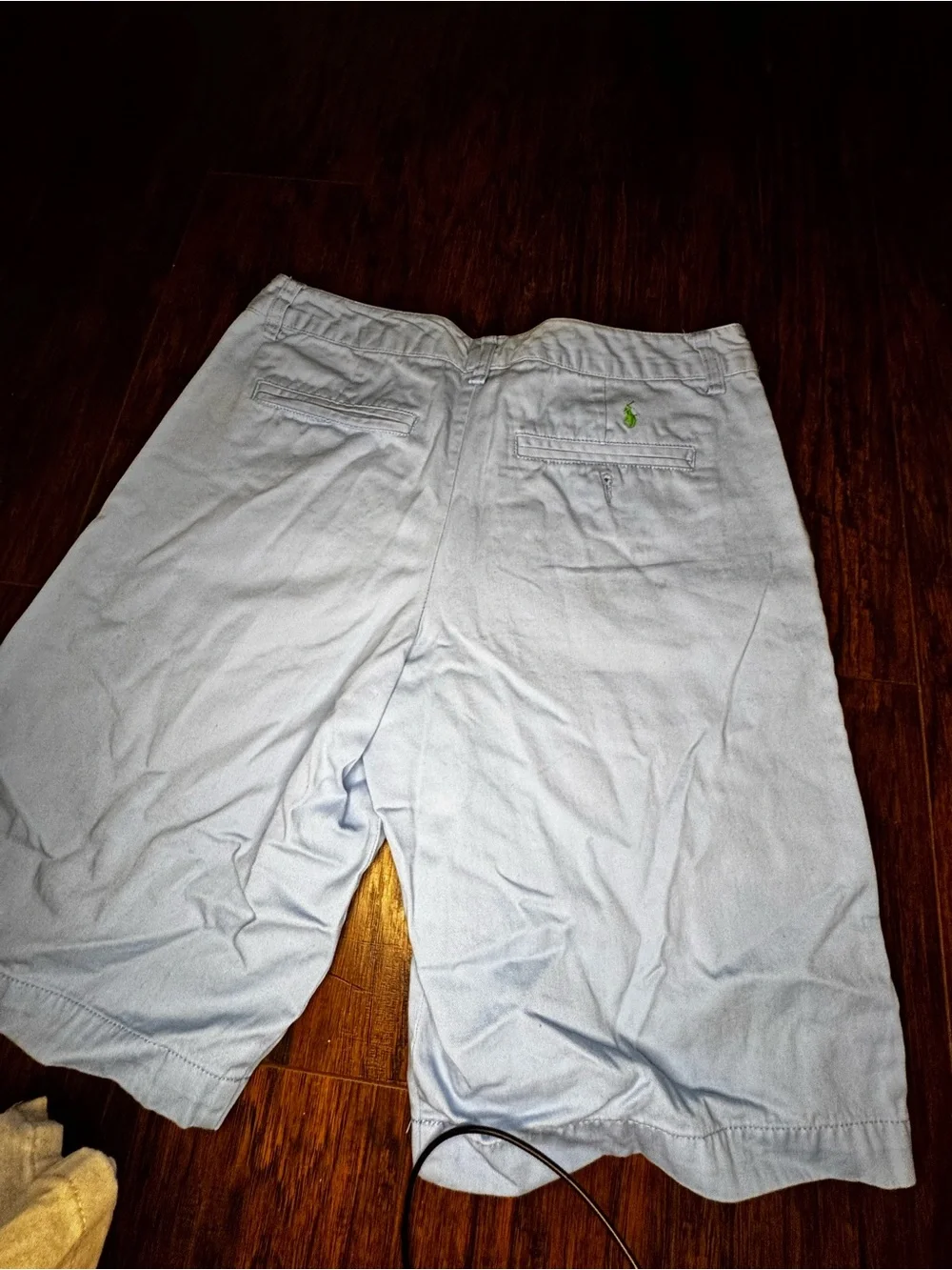 EUC Boys Ralph Lauren Light Blue Flat Front Chino Shorts Size 18